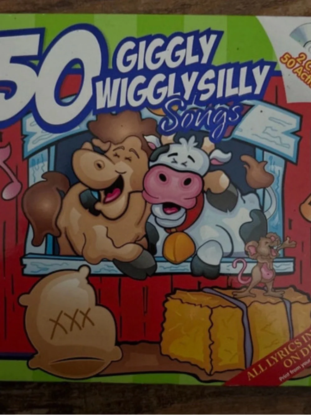 Source Unknown Giggly Wiggly Silly Songs - Green and Red Kids Party Music